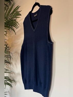 281. 100% BLUE CASHMERE VEST | 22/29